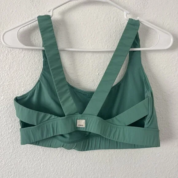 VUORI Green STRIDE SPORT BRA Size Large *MISSING INSERTS - Picture 5 of 5